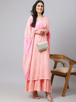 Thumbnail for Khushal K Yoke Design Mirror Work Kurta with Palazzos & Dupatta - Distacart