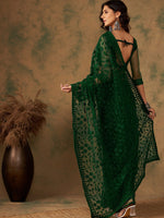 Thumbnail for Sangria Floral Embroidered Net Sarees - Distacart