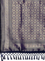 Thumbnail for Mitera Ethnic Motifs Woven Design Zari Banarasi Saree - Distacart