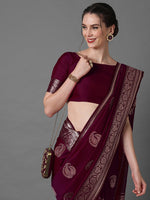 Thumbnail for Mitera Ethnic Motifs Woven Design Zari Banarasi Saree - Distacart