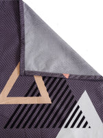 Thumbnail for Home Sizzler Purple Geometric 210 TC Cotton 1 Double Queen Bedsheet With 2 Pillow Covers - Distacart