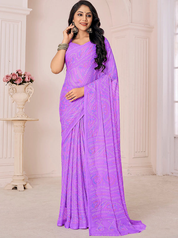 Kalini Bandhani Printed Saree - Distacart