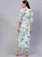 Thumbnail for Kalini Floral Printed Regular Kurta With Trousers - Distacart