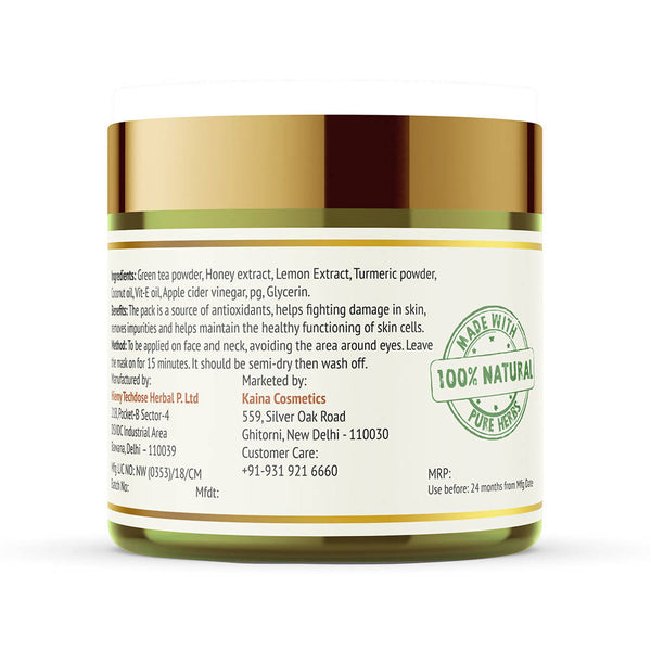 description kaina green tea face pack green tea pore care deep