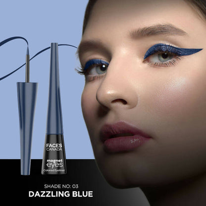 Faces Canada Magneteyes Color Eyeliner - Dazzling Blue - Distacart
