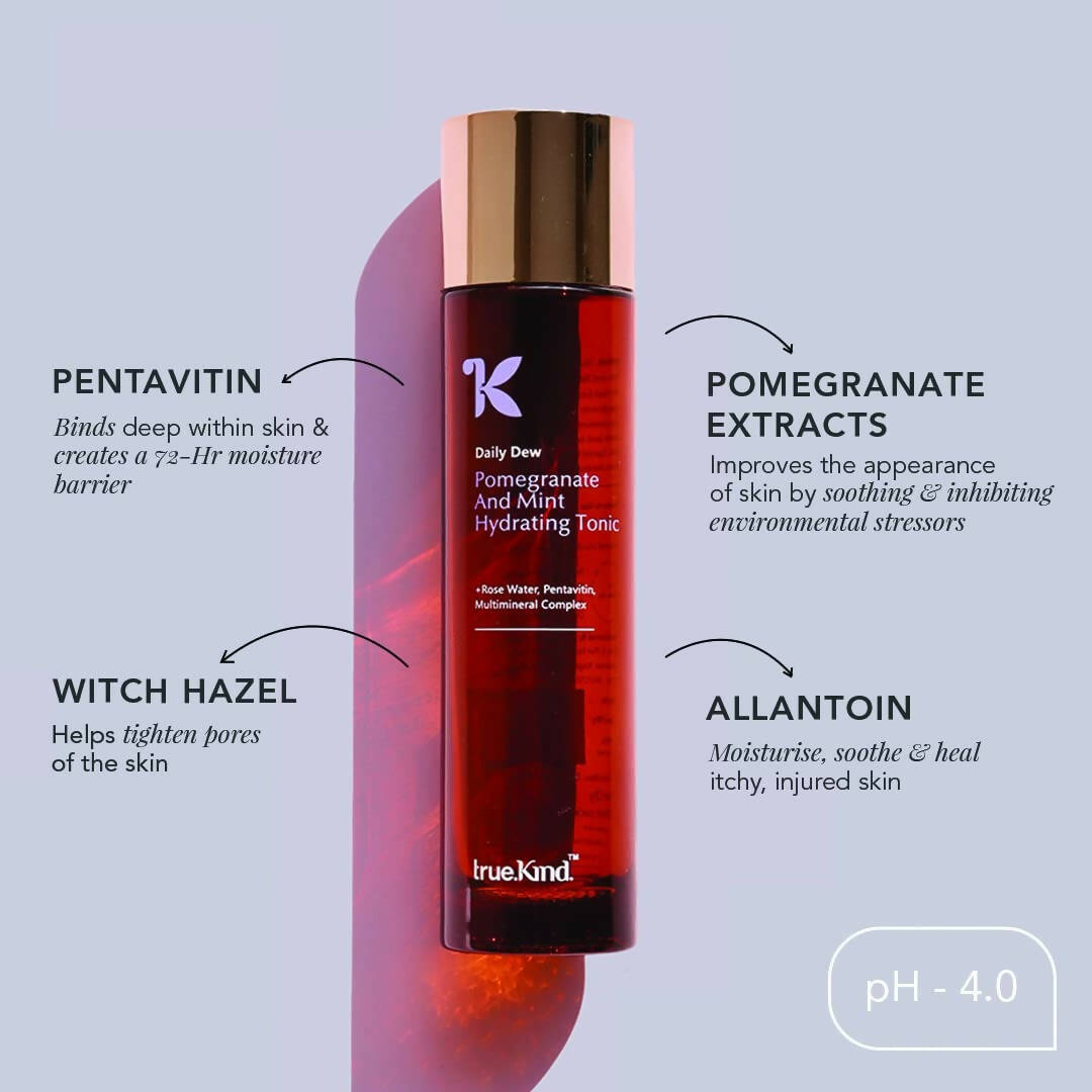 True Kind Daily Dew Pomegranate & Mint Hydrating Tonic Face Mist - Distacart