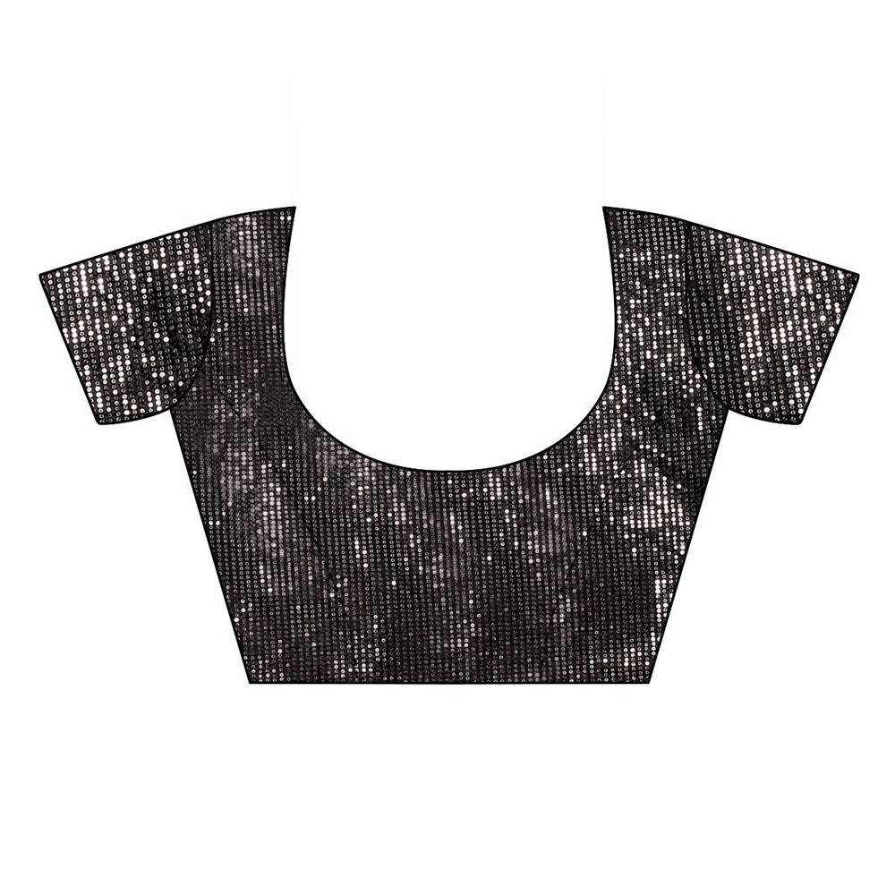 Vamika Orange Georgette Seqence Saree (Riva Orange)