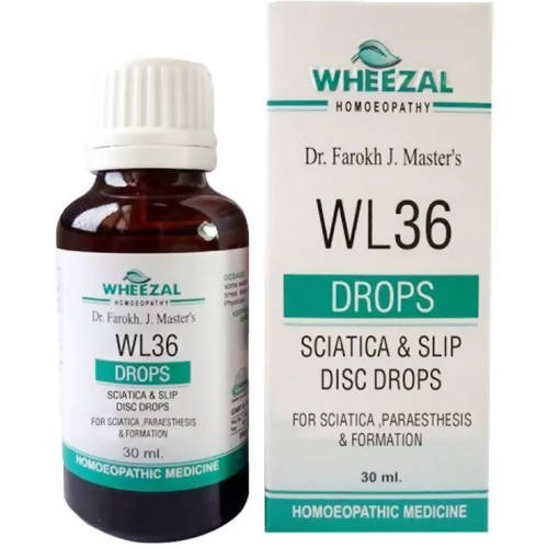 Wheezal Homeopathy WL-36 Sciatica & Slip Disc Drops