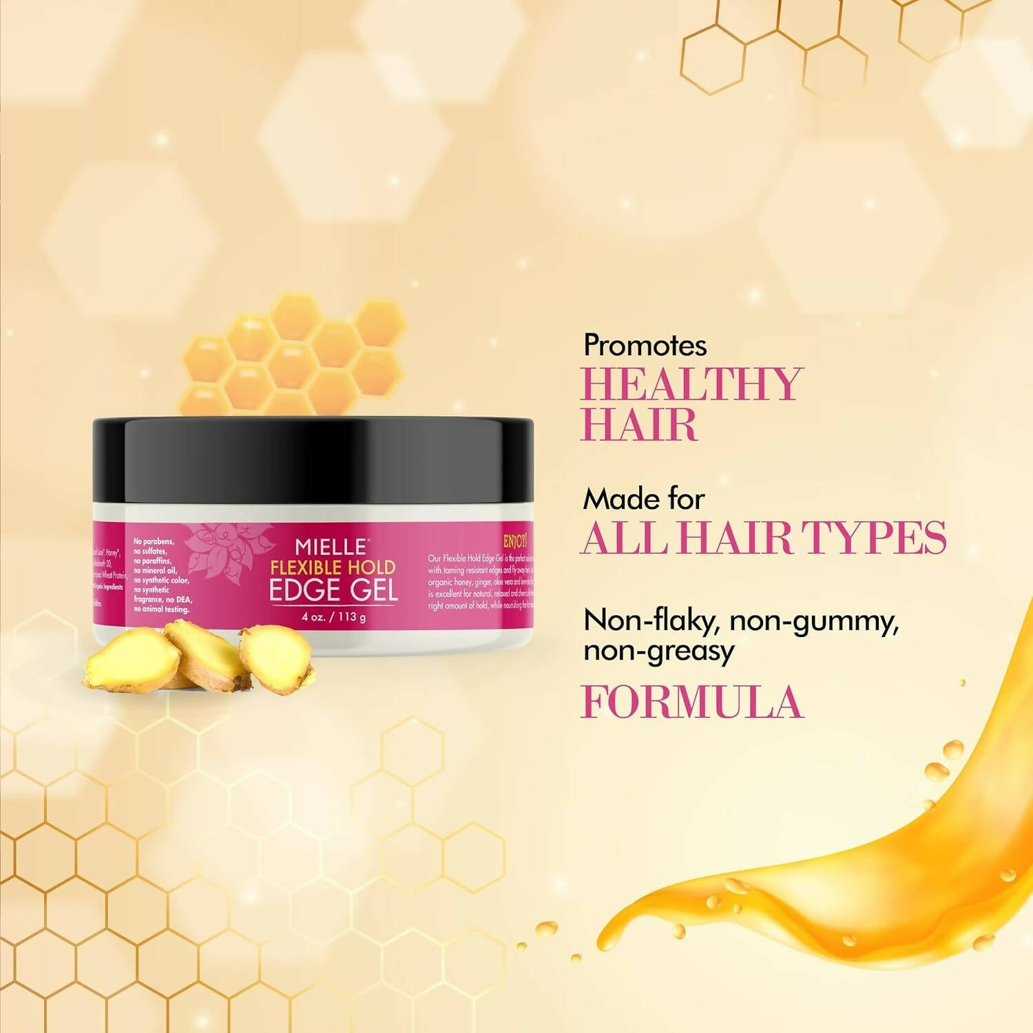 Mielle Honey and Ginger Edge Gel - Distacart