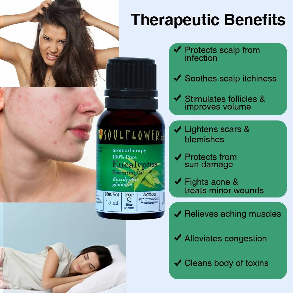 Soulflower Aromatherapy Pure Eucalyptus Essential Oil benefits