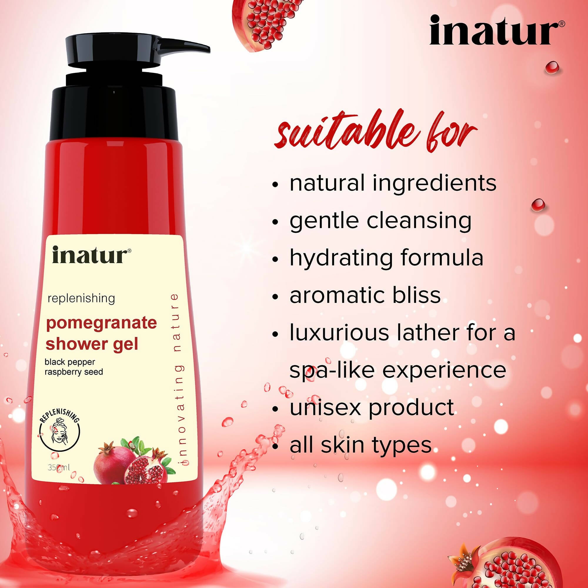 Inatur Pomegranate Shower Gel - Distacart
