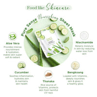 Thumbnail for PureSense Nourishing Sheet Mask with Aloe Vera & Cucumber - Distacart