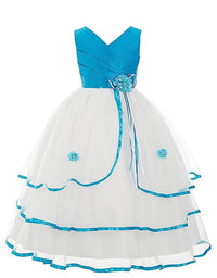 Thumbnail for Asmaani Baby Girl Satin A-Line Maxi Full Length Dress (AS-DRESS_22129) - Distacart