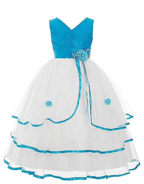 Asmaani Baby Girl Satin A-Line Maxi Full Length Dress (AS-DRESS_22129) - Distacart
