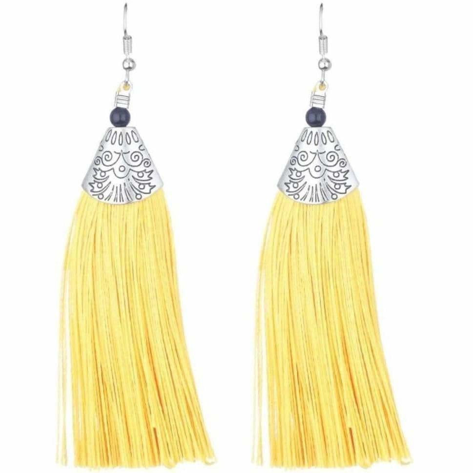 Yellow Fringe Earrings