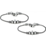 Thumbnail for Mominos Fashion Trendy Oxidised Silver Plated Anklets For Girls