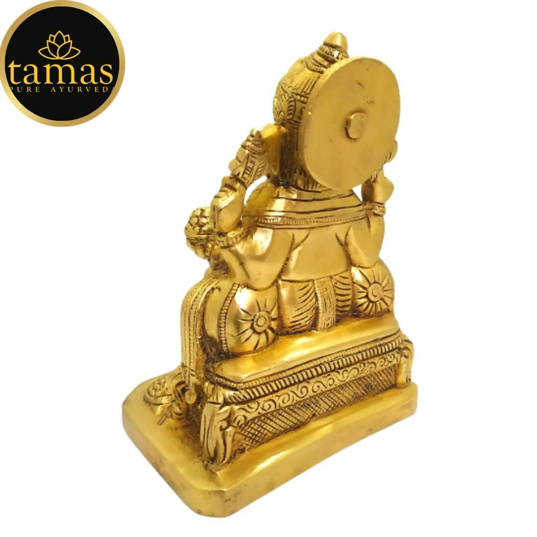 Tamas Brass Lord Ganesh Lakshmi Statue (Golden) - Distacart