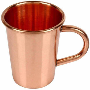 Small Solid Copper Glasses with Handle Set of 4