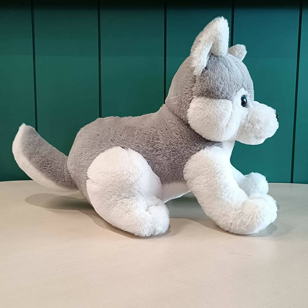 Grey dog discount soft toy