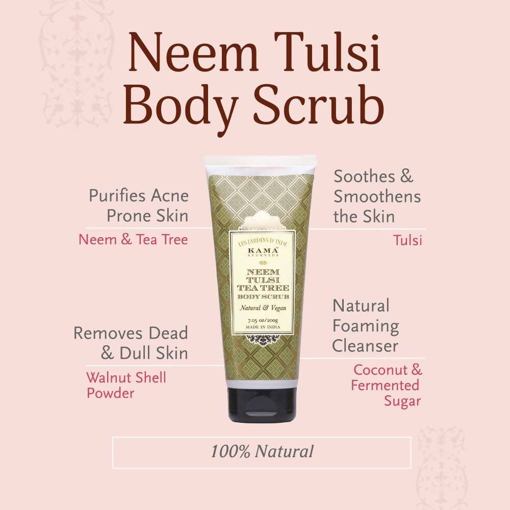 Kama Ayurveda Neem Tulsi Tea Tree Body Scrub - Distacart