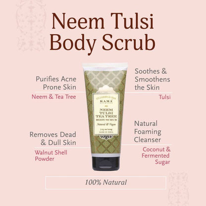 Kama Ayurveda Neem Tulsi Tea Tree Body Scrub - Distacart