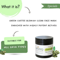 Thumbnail for Mystiq Living Specials Green Coffee Blemish Clear Face Mask - Distacart