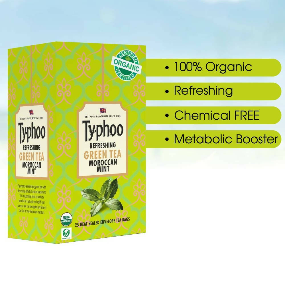 Typhoo Refreshing Moroccan Mint Green Tea Bags - Distacart