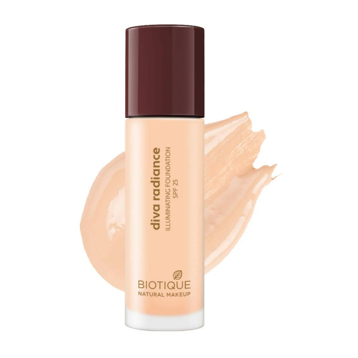 Biotique Natural Makeup Diva Radiance Illuminating Foundation-Creamy Oatmeal - Distacart