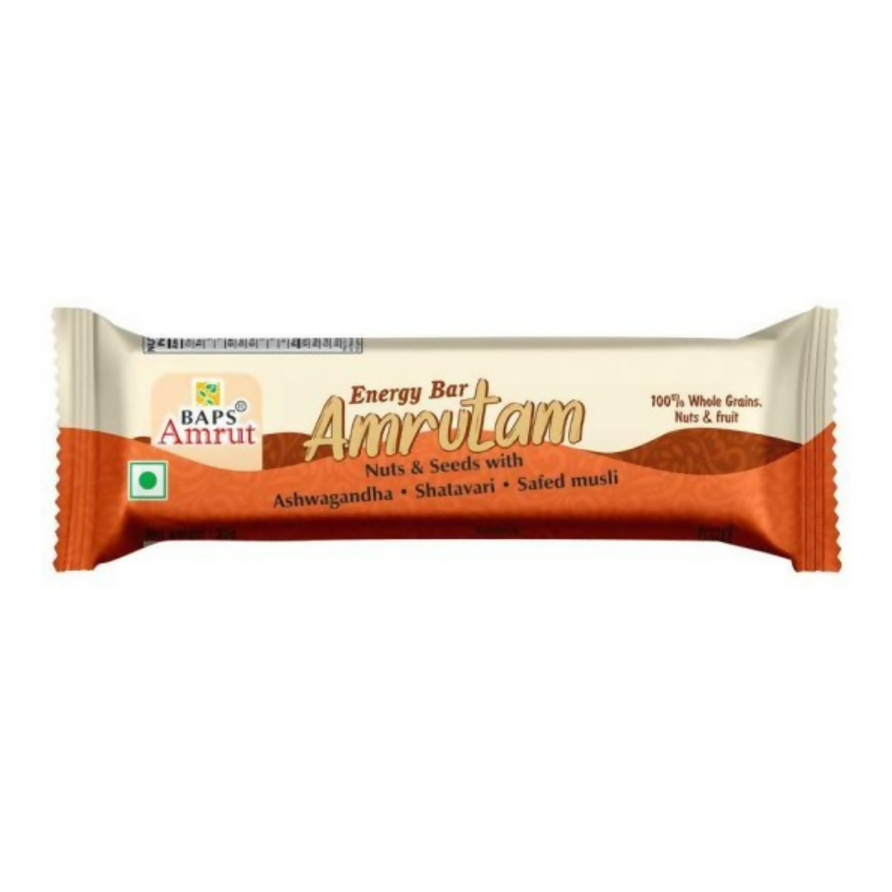 Baps Amrut Energy Bar Amrutam (Nuts & Seeds With Ashwagandha , Shatavari , Safed Musli) - Distacart