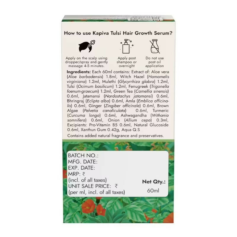 Kapiva Ayurveda Hair Rituals Tulsi Hair Growth Serum - Distacart