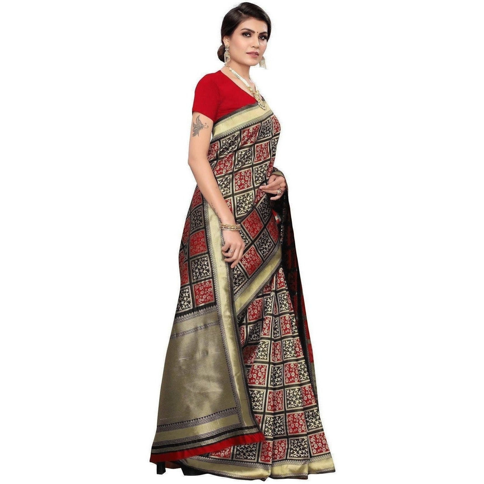 Vamika Banarasi Jaquard Black Weaving Saree (Banarasi 20)
