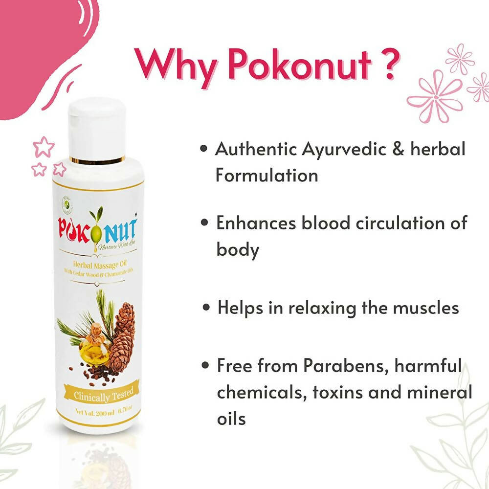 Pokonut Herbal Body Massage Oil - Distacart