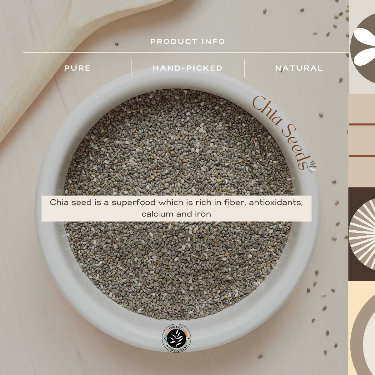 Organic Ayurvedistan Chia Seeds - Distacart