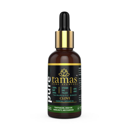 Tamas Pure Ayurveda 100% Organic Clove Essential Oil-USDA Certified Organic - Distacart