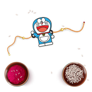 Bhai Please Doraemon Wooden Rakhi - Distacart