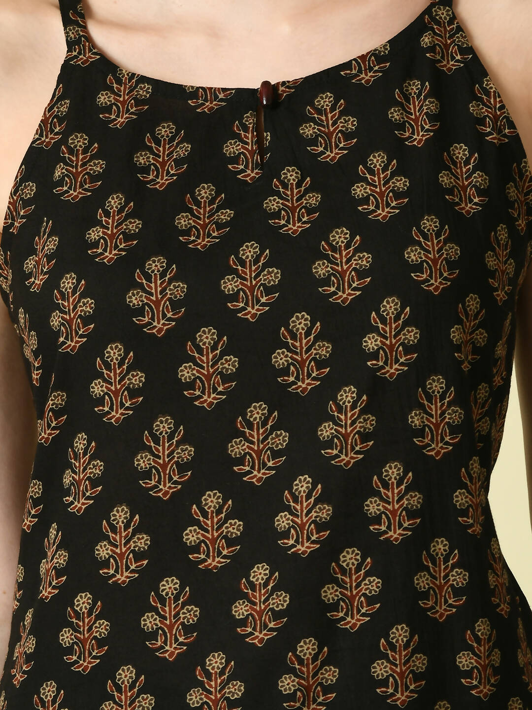 Myshka Women's Black Straight Printed Kurta - Distacart