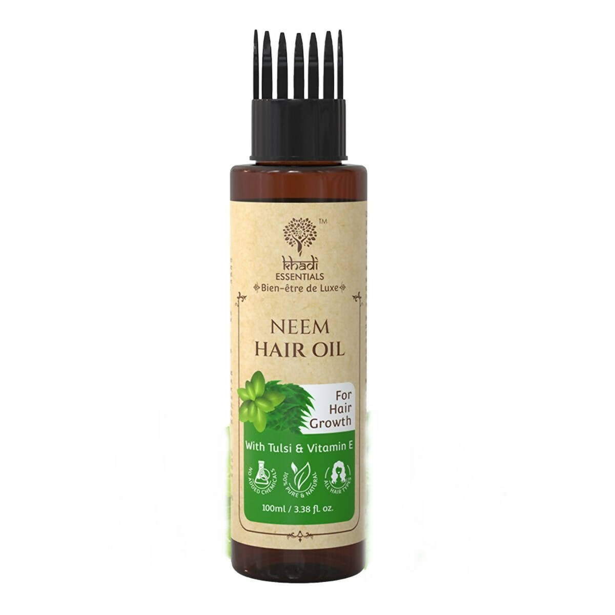 Khadi Essentials Neem Hair Oil with Tulsi & Vitamin E - Distacart