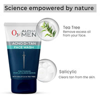 Thumbnail for Professional O3+ Alpha Men Acno D-TAN Face Wash with Tea Tree - Distacart