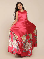 Thumbnail for NOZ2TOZ Coral Floral Maxi Dress For Girls - Distacart