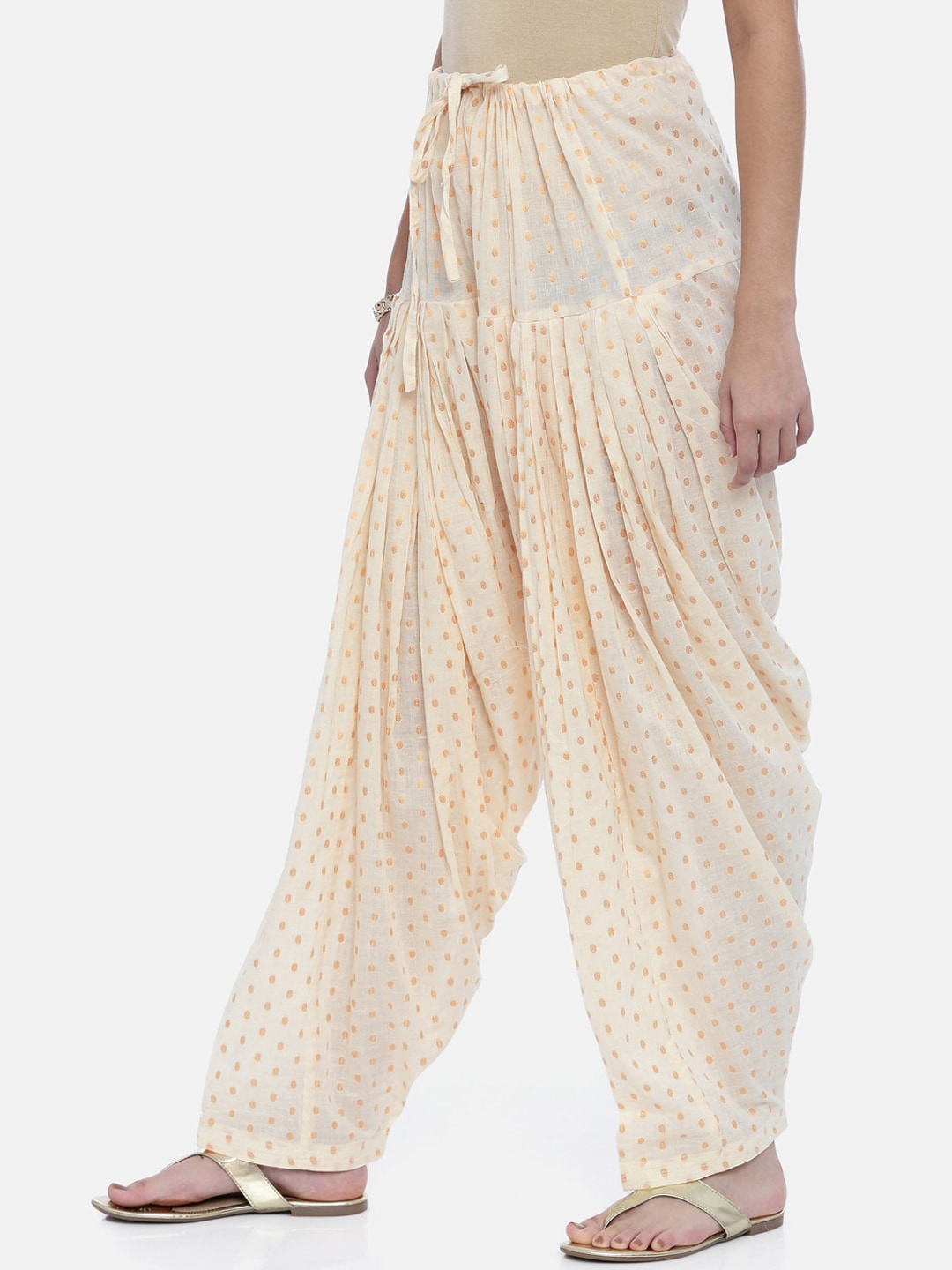 Souchii Beige Woven Design Patiala - Distacart