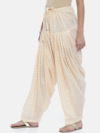 Souchii Beige Woven Design Patiala - Distacart