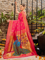 Thumbnail for Kalini Woven Design Zari Paithani Saree - Distacart