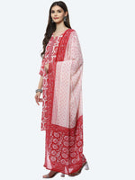 Thumbnail for Biba Women Red Paisley Printed Kurti with Salwar & With Dupatta - Distacart