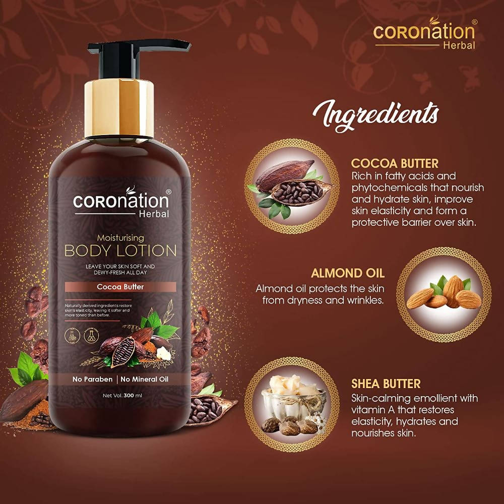 Coronation Herbal Cocoa Butter Moisturising Body Lotion - Distacart