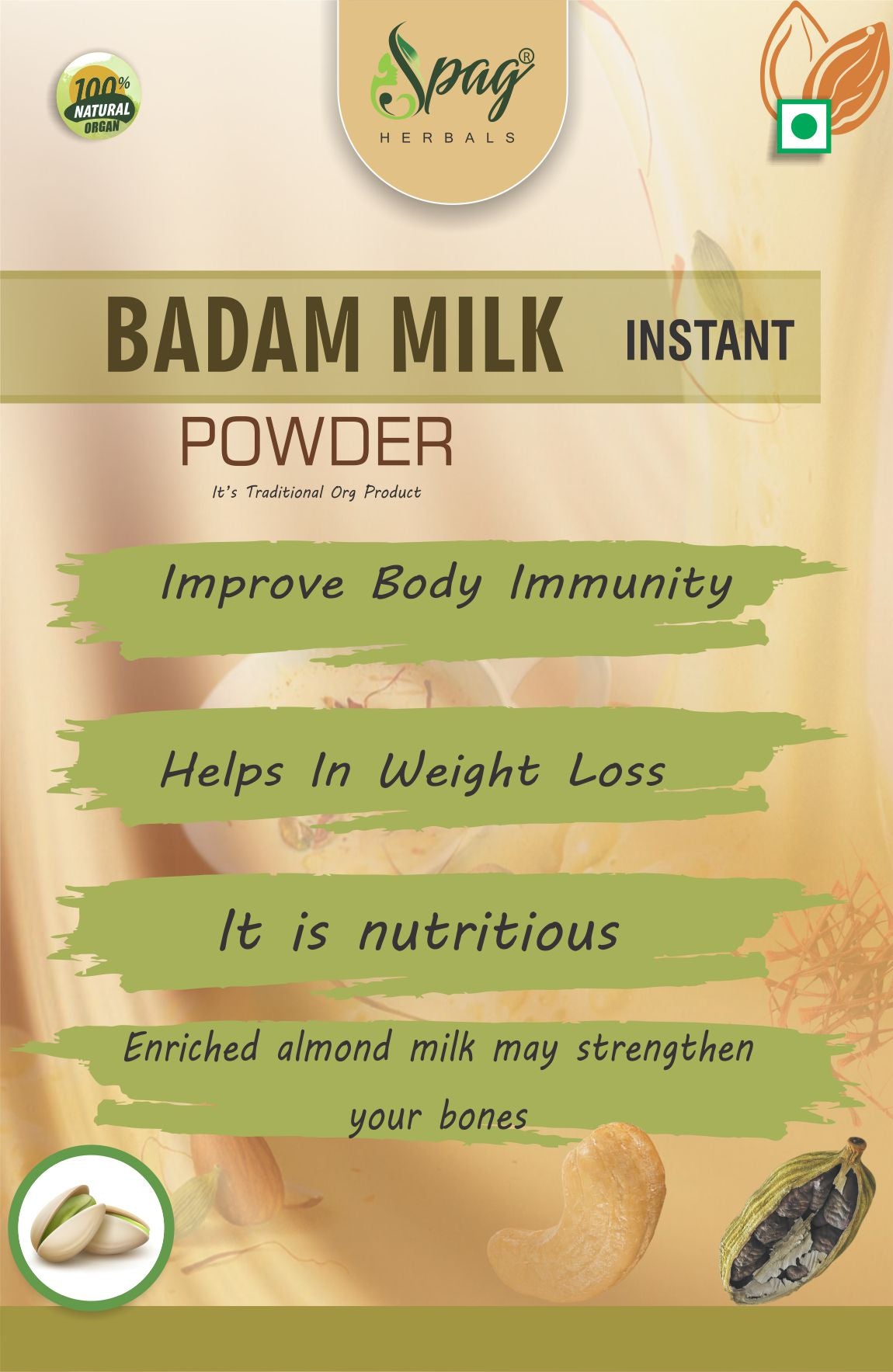 Spag Herbals Premium Instant Badam Milk Powder - Distacart