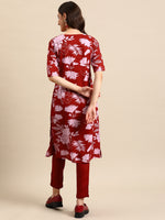Thumbnail for Sangria Floral Printed Regular Kurta with Trousers - Distacart