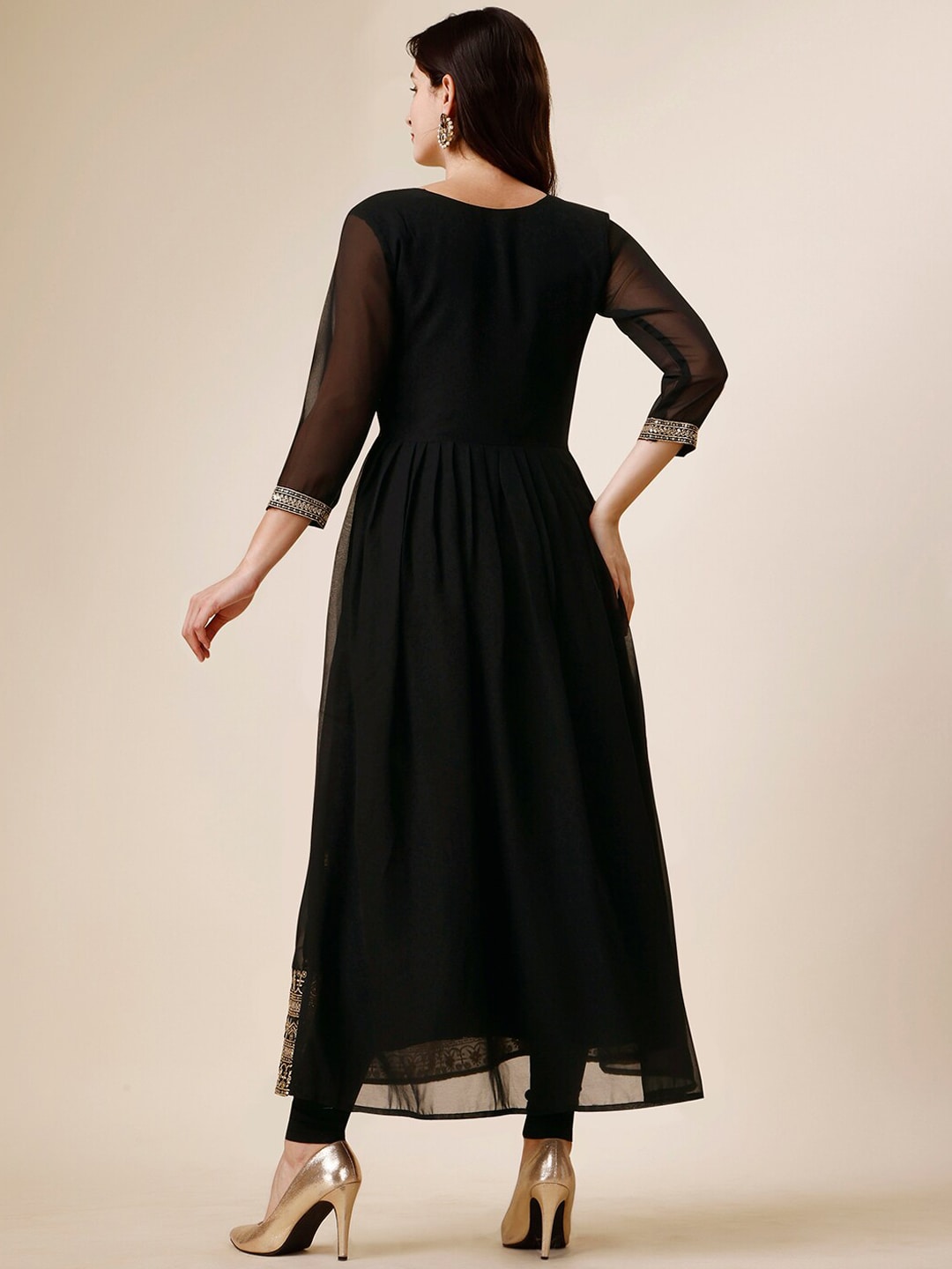 Kalini Ethnic Motifs Embroidered Georgette Kurta - Distacart