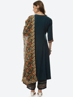 Thumbnail for Biba Women Ethnic Motifs Kurta with Palazzo & Dupatta - Distacart