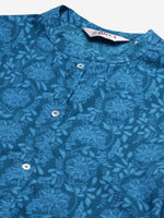 Thumbnail for Biba Women Blue Printed Kurta with Palazzos - Distacart