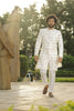 Irenic White Designer Sherwani by Hilo Designs - Distacart
